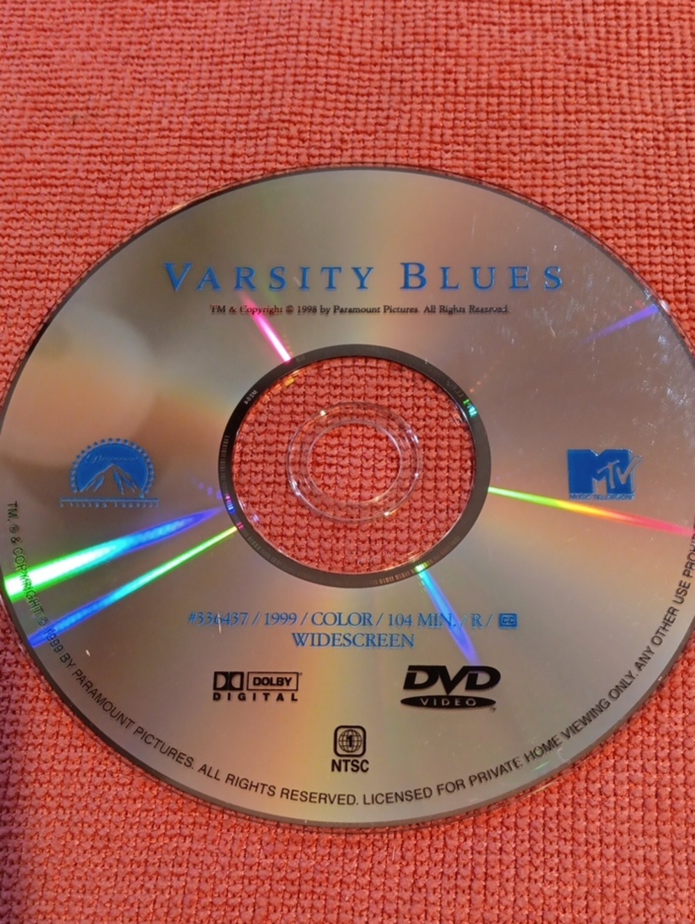3/$12 Varsity Blues DVD *NO CASE*